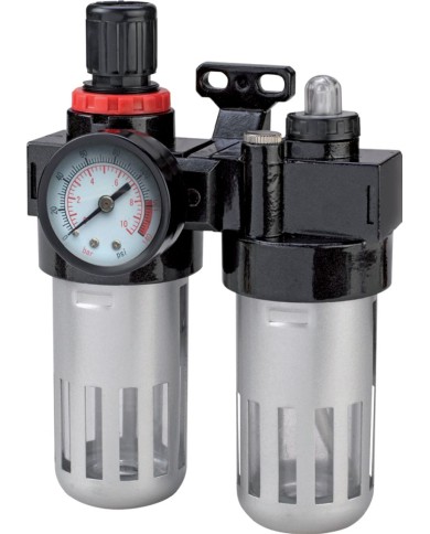 Filter Airtool MF-3, vzduchový, na kompresor, s regulátorom a tlakomerom, 1/4"