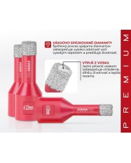 Sada vyrezávačov Strend Pro Premium DCB11S2, 6-8-10-12 mm, M14, diamant, korunky, professional