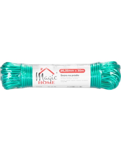 Šnúra na prádlo ROPE PVC WiCo, L-30 m/4,5 mm, zelená