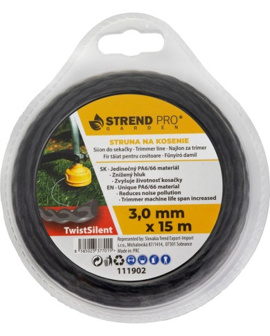 Silon na kosenie TwistSilent Professional 3,0 mm L-15 m, špirálový