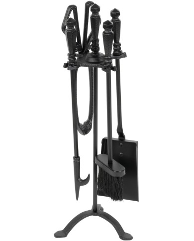 Sada kutáč Homefire FT24B, ku krbu, 4 dielna, čierna, 60 cm, krbové náradie