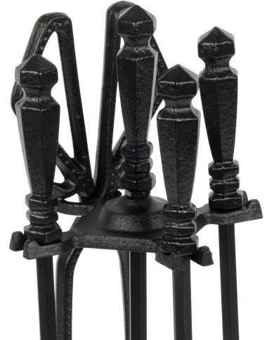 Sada kutáč Homefire FT24B, ku krbu, 4 dielna, čierna, 60 cm, krbové náradie
