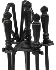 Sada kutáč Homefire FT24B, ku krbu, 4 dielna, čierna, 60 cm, krbové náradie
