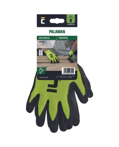 Rukavice PALAWAN 09/L, nylon, Latex, s blistrom