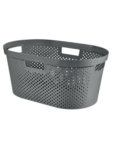 Kôš Curver® INFINITY RECYCLED 40 lit., antracit, 59x39x27 cm, na bielizeň, prádlo