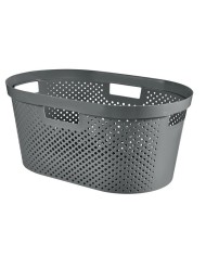 Kôš Curver® INFINITY RECYCLED 40 lit., antracit, 59x39x27 cm, na bielizeň, prádlo