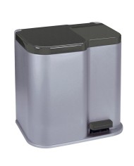 Kôš Curver® DUO BIN 21 lit., strieborný/čierny, na odpad