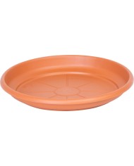 Podložka pod kvetináč ICS ERICA okrúhla, farba terakota, plast, 20 cm