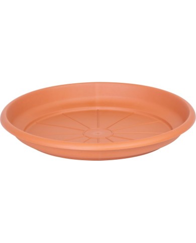 Podložka pod kvetináč ICS ERICA okrúhla, farba terakota, plast, 24 cm