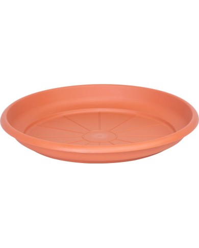 Podložka pod kvetináč ICS ERICA okrúhla, farba terakota, plast, 28 cm