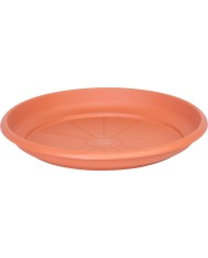 Podložka pod kvetináč ICS ERICA okrúhla, farba terakota, plast, 28 cm