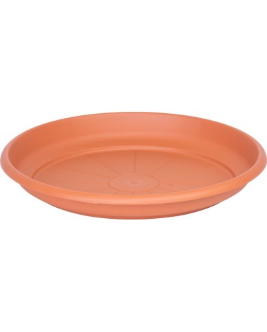Podložka pod kvetináč ICS ERICA okrúhla, farba terakota, plast, 33 cm