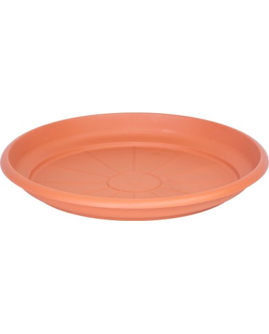 Podložka pod kvetináč ICS ERICA okrúhla, farba terakota, plast, 46 cm