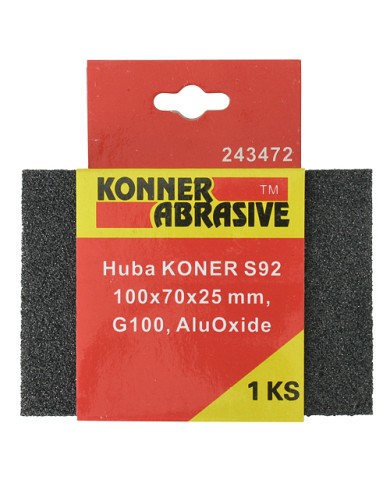 Huba KONNER P60, brúsna špongia, 100x70x25 mm, AluOxide