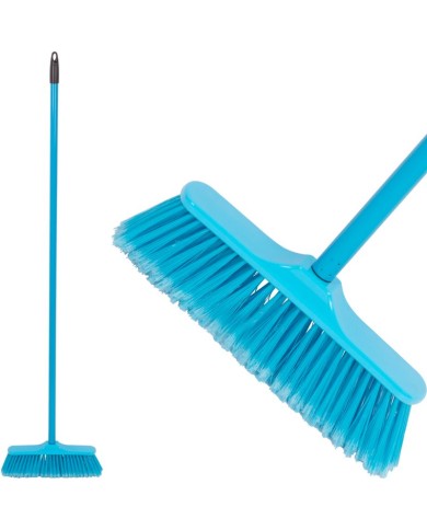Metla MagicHome B0684, modrá, kovová násada 120 cm, 28 cm