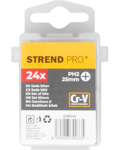Sada bitov Strend Pro YF40003, 24 dielna, Cr-V
