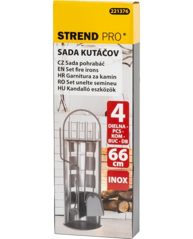 Sada kutáč Homefire FT087XG, ku krbu, 4 dielna, nerezová, 66 cm, krbové náradie