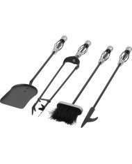 Sada kutáč Homefire FT23SB, ku krbu, 5 dielna, poniklovaná, 66 cm, krbové náradie