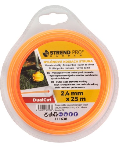 Silon na kosenie DualCut DBR 2,4 mm, L-25 m, okrúhly