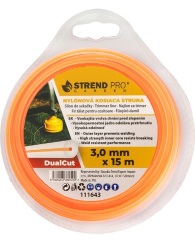 Silon na kosenie DualCut DBR 3,0 mm, L-15 m, okrúhly