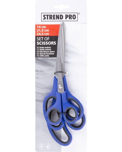 Nožnice HT6156, 140-215-245 mm, 3 ks sada kancelárskych nožníc