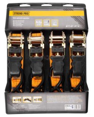 Popruh upínací Strend Pro, pás s račňou, 25 mm, L-4,5 m, max. 500 kg, bal. 4 ks