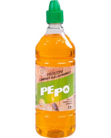 Olej PE-PO® lampový 1000 ml, prírodný, repelentný, proti komárom, Citronella