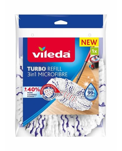 Hlavica na mop Vileda TURBO, 3v1, náhradná handra