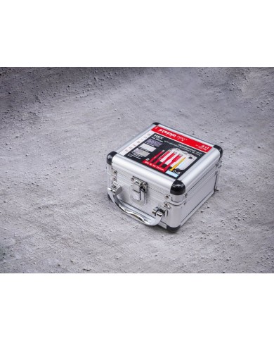 Sada vyrezávačov Strend Pro Premium, 6-8-10-12 mm, HEX, 6 mm vrták do skla diamant, korunky, professional