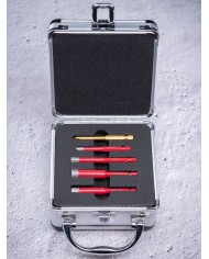 Sada vyrezávačov Strend Pro Premium, 6-8-10-12 mm, HEX, 6 mm vrták do skla diamant, korunky, professional