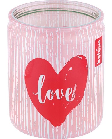 Sviečka Bolsius Star.glas Love, 82/68 mm, v skle