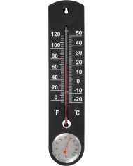 Teplomer Strend Pro TMS-055 BlackBar, vonkajší, na okno, 250x55x12 mm, plast, s vlhkomerom