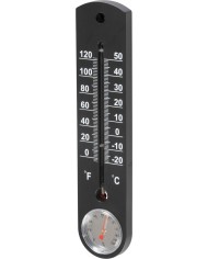 Teplomer Strend Pro TMS-055 BlackBar, vonkajší, na okno, 250x55x12 mm, plast, s vlhkomerom