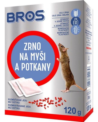 Návnada Bros, na myši a potkany, 120g, zrno
