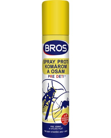 Sprej Bros, pre deti, proti komárom a osám, repelentný 120/90 ml