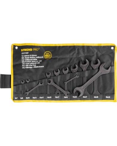 Sada kľúčov Strend Pro HR34184 vidlicové, 12 dielna, DIN895, 6-32 mm