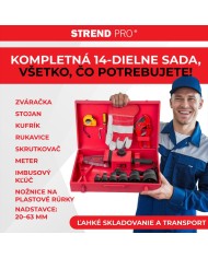 Zváračka Strend Pro PPR 63B, polyfúzna, 1500W, 20-63 mm, na plastové rúrky, 14 dielna