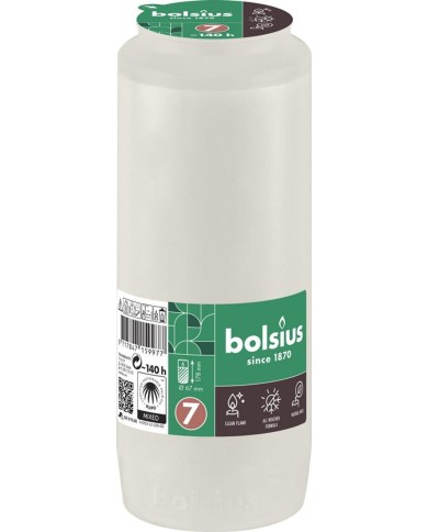 Náplň Bolsius, 140 h, 471 g, 67x178 mm, do kahanca, biela, olej