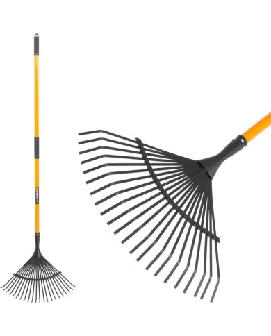 Hrable na lístie Strend Pro LR002AF, 22 zubé, vejárové, sklolaminátová násada 1500 mm