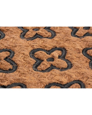 Rohožka MagicHome RBP 196, pred dvere, Flowers, 45x75 cm, guma/panama