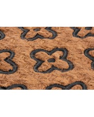 Rohožka MagicHome RBP 196, pred dvere, Flowers, 45x75 cm, guma/panama