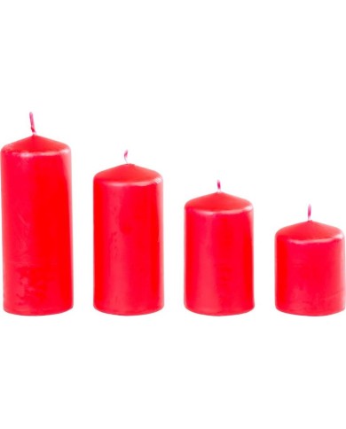 Sviečka MagicHome, vianočná, adventná, červená, 48 mm 60/80/100/120 mm, bal. 4 ks