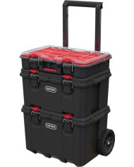 Sada boxov Keter® 250927 Stack´n´roll mobilný systém, 525x411x930 mm, na náradie