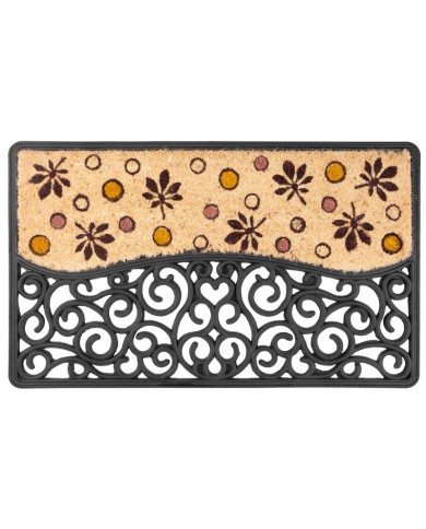 Rohožka MagicHome RCP 129, pred dvere, Oldstyle, 45x75 cm, guma