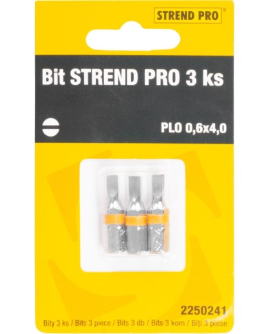 Bit Strend Pro Plochý 0,6x4, bal. 3 ks