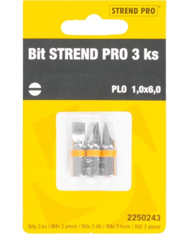 Bit Strend Pro Plochý 1x6, bal. 3 ks