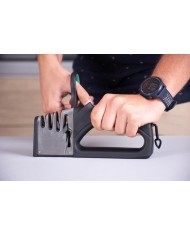 Ostrič MagicHome, na nožnice a kuchynské nože, brúska, 4v1, čierny