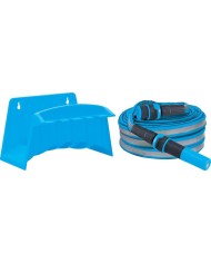 Hadica AQUACRAFT® 870201, textilná, plochá, set s dýzou a držiakom, 20 m