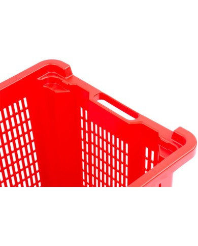 Prepravka ICS M402000, 40 lit., 56x35x31 cm, perforovaná, červená