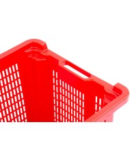 Prepravka ICS M402000, 40 lit., 56x35x31 cm, perforovaná, červená